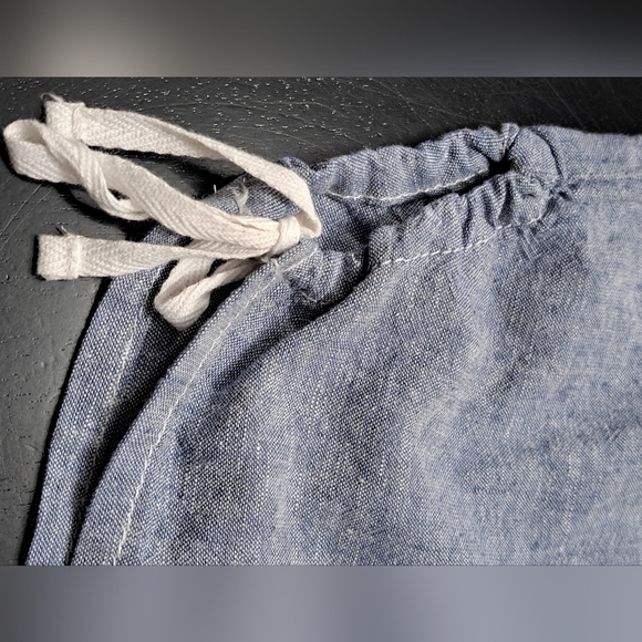 NWOT Caffe' Marrekesh Chambrey Linen Blend Cropped  Pants    Size M - Picture 7 of 11